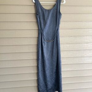 Elegant Gray Sleeveless Dress